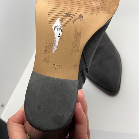 14th & Union Braxten Gray Ankle Block Heel Pointed Boots Booties Size 7.5 - Picture 13 of 13